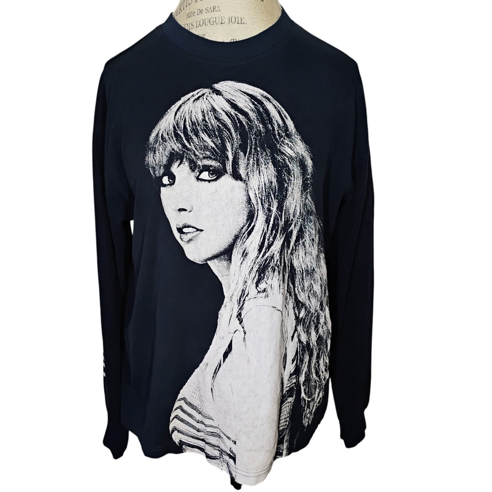 Official Taylor Swiftâ The Eras Tour Long Sleeve T-Shirt Navy Blue Medium Swifty